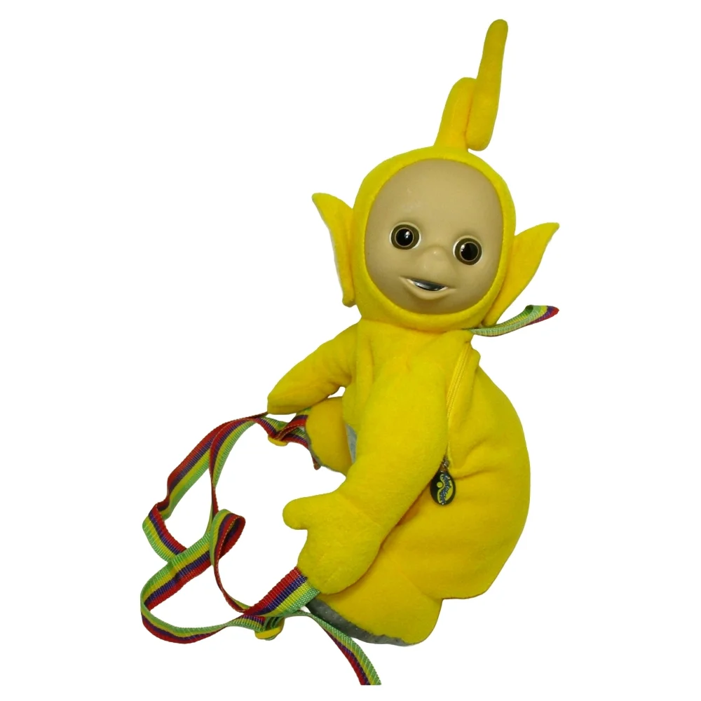 Vintage 1996 Teletubbies Laa Laa Plush Y2K Backpack - Picture 12 of 16